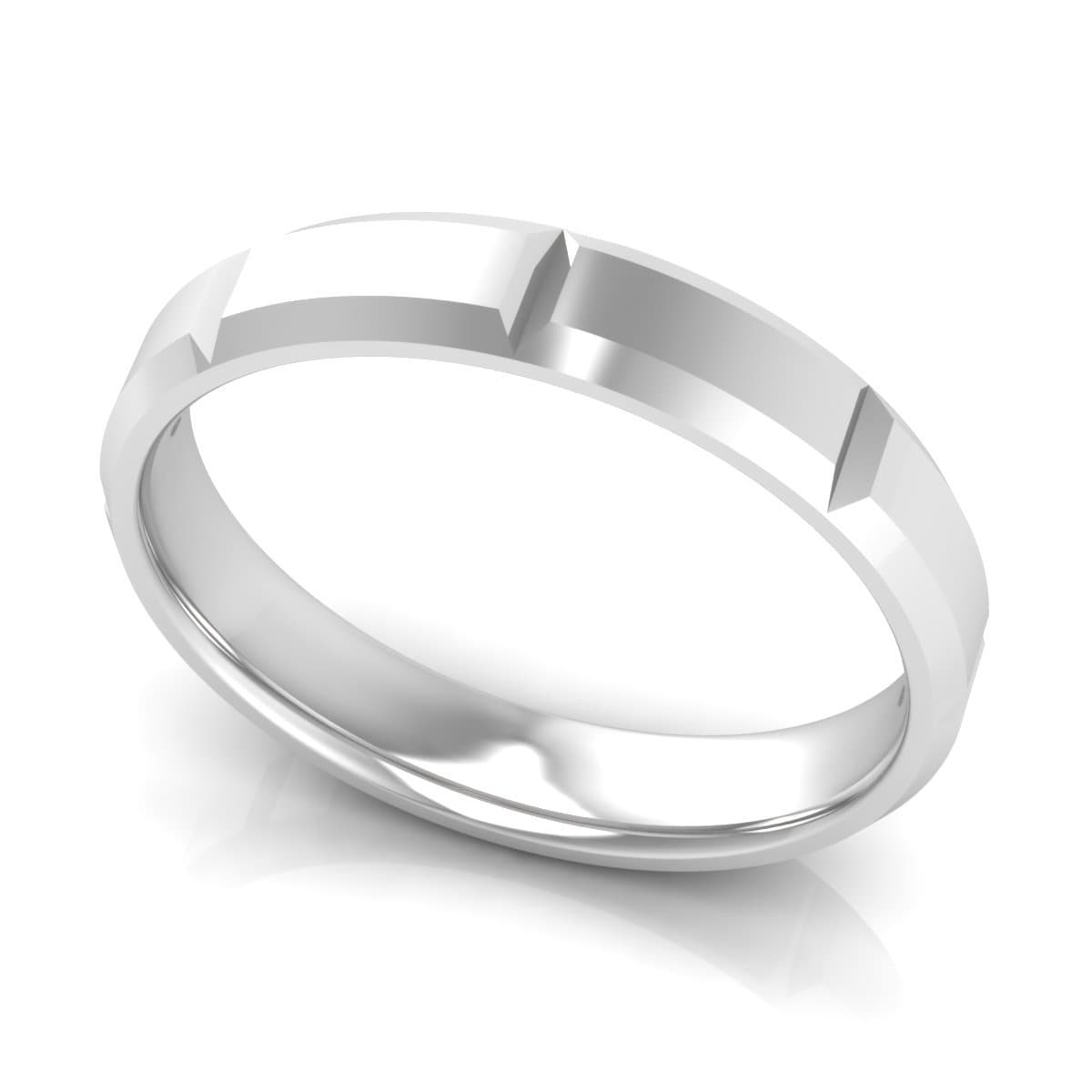 4.0 mm Plain Wedding Band in 14KT, 18KT & Platinum - Primestyle.com