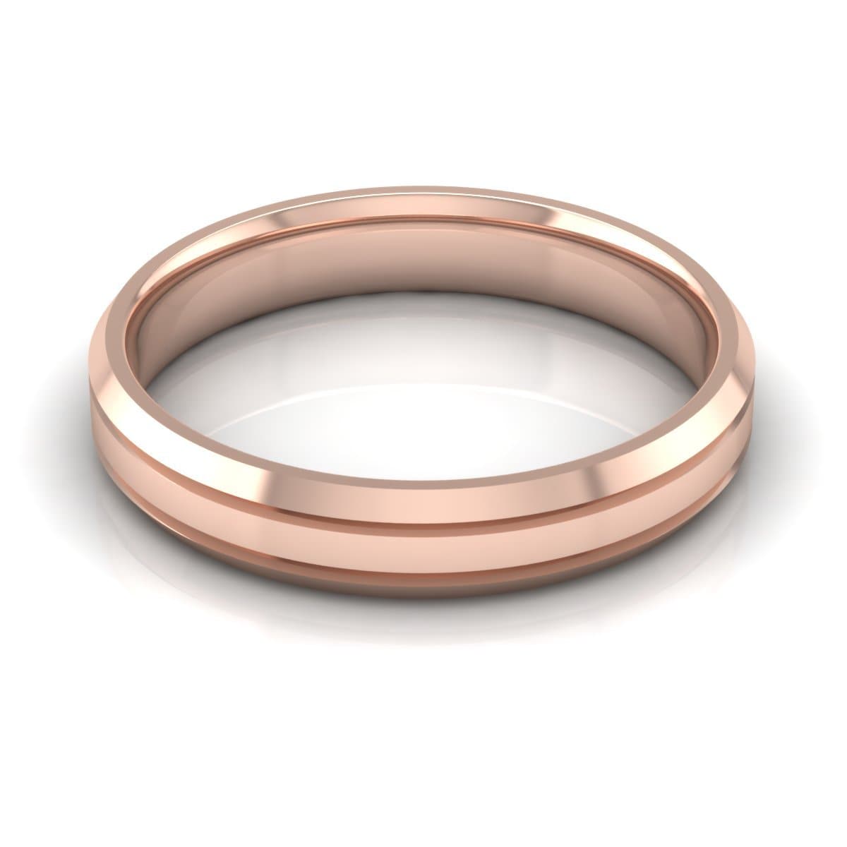 4.0 mm Plain Wedding Band in 14KT, 18KT & Platinum - Primestyle.com