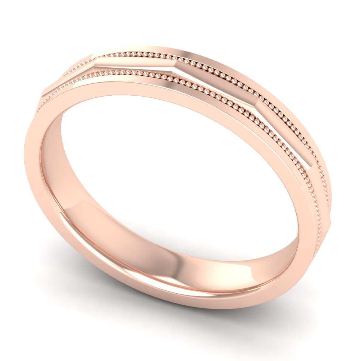 4.0 mm Plain Wedding Band in 14KT, 18KT & Platinum - Primestyle.com