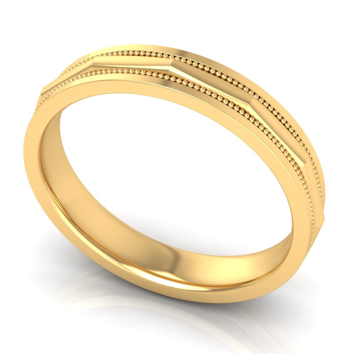 4.0 mm Plain Wedding Band in 14KT, 18KT & Platinum - Primestyle.com