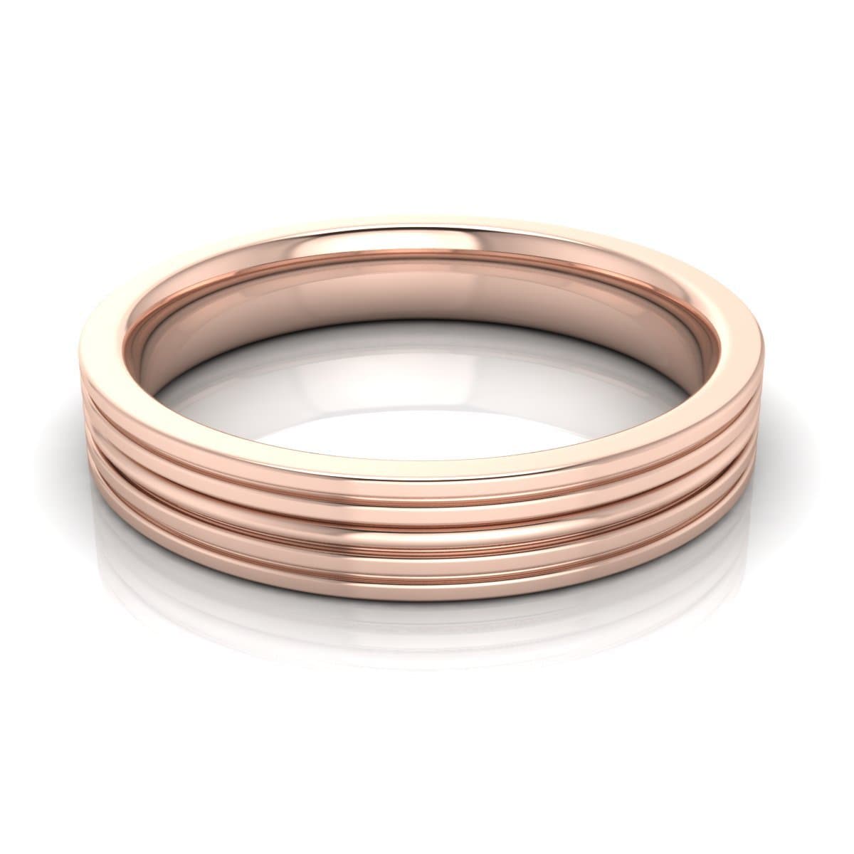 4.0 mm Plain Wedding Band in 14KT, 18KT & Platinum - Primestyle.com