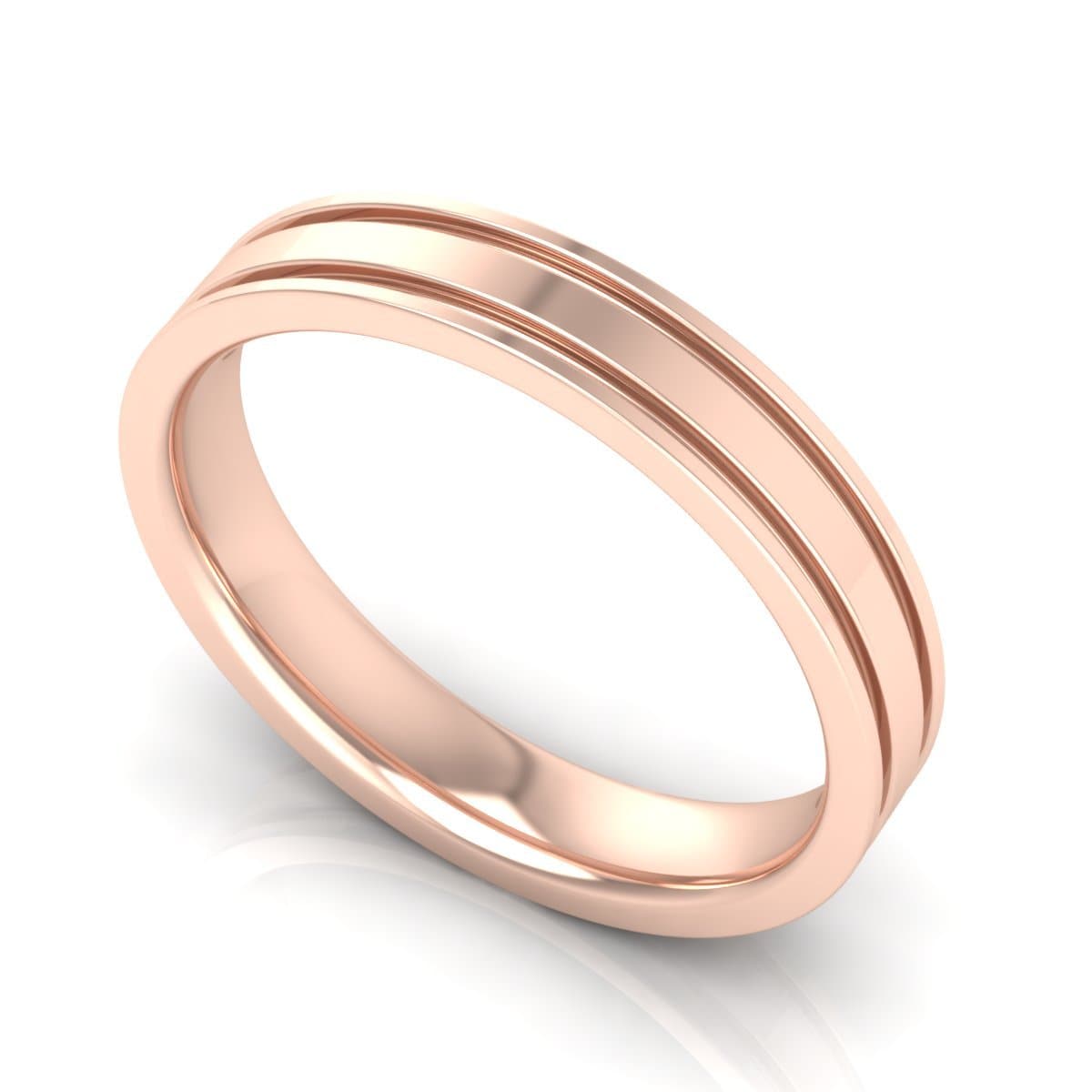 4.0 mm Plain Wedding Band in 14KT, 18KT &amp; Platinum - Primestyle.com