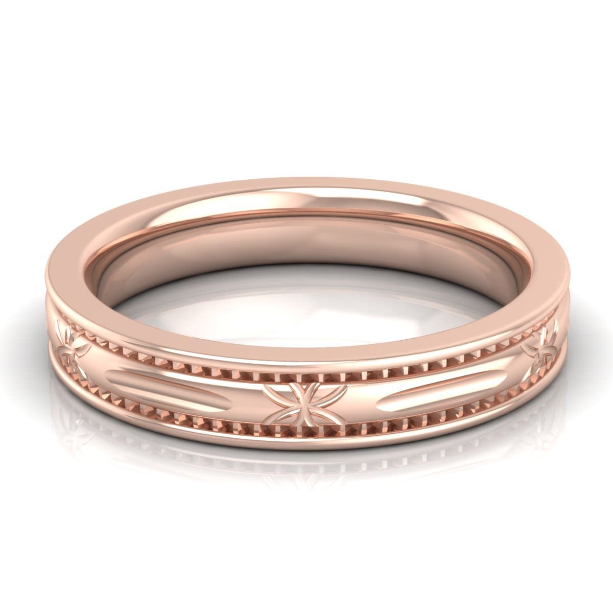 4.0 mm Plain Wedding Band in 14KT, 18KT & Platinum - Primestyle.com