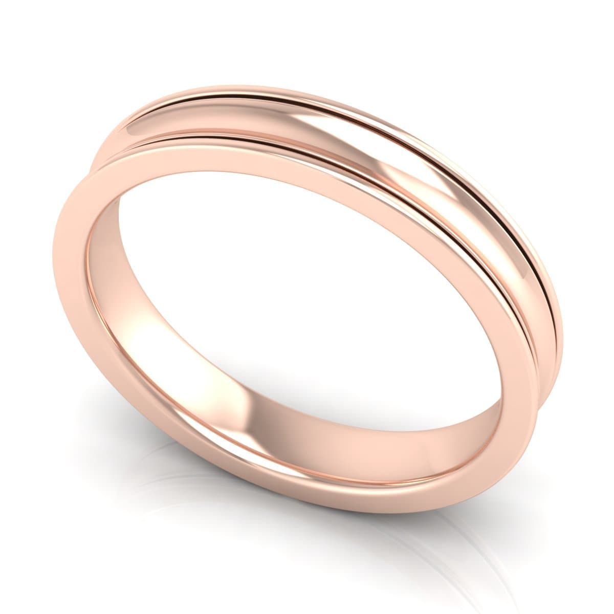 4.0 mm Plain Wedding Band in 14KT, 18KT & Platinum - Primestyle.com