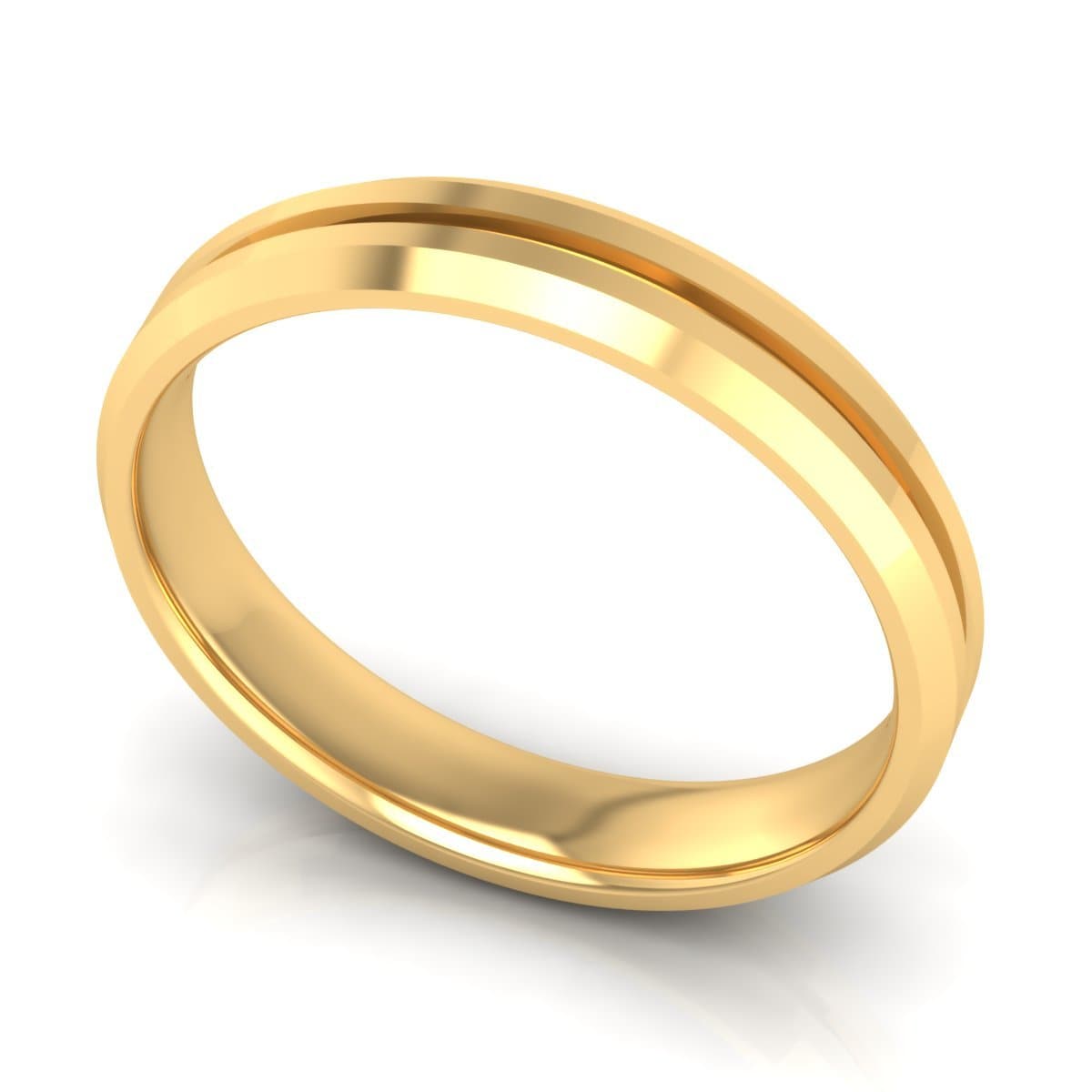 4.0 mm Plain Wedding Band in 14KT, 18KT & Platinum - Primestyle.com