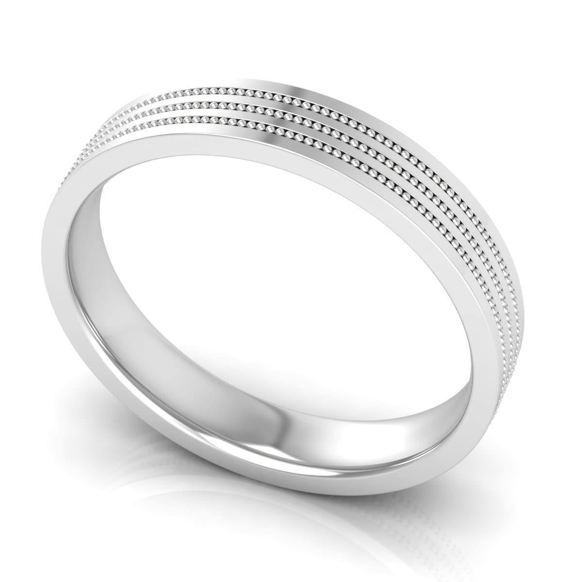 4.0 mm Plain Wedding Band in 14KT, 18KT & Platinum - Primestyle.com