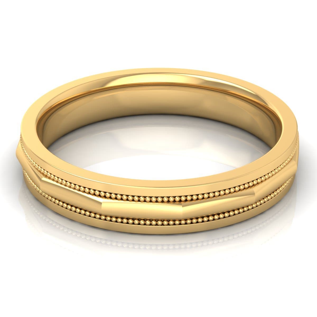 4.0 mm Plain Wedding Band in 14KT, 18KT & Platinum - Primestyle.com