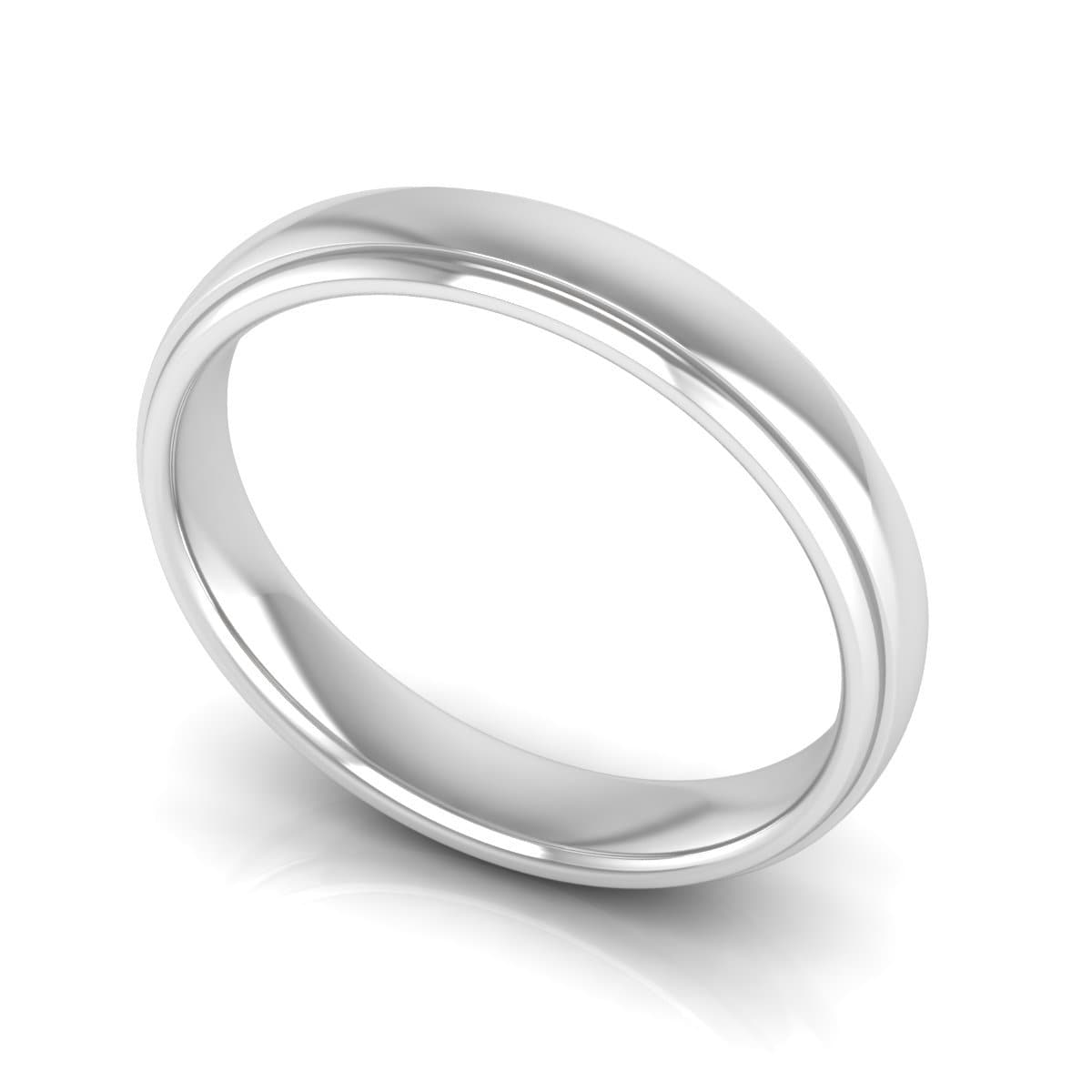 4.0 mm Plain Wedding Band in 14KT, 18KT & Platinum - Primestyle.com