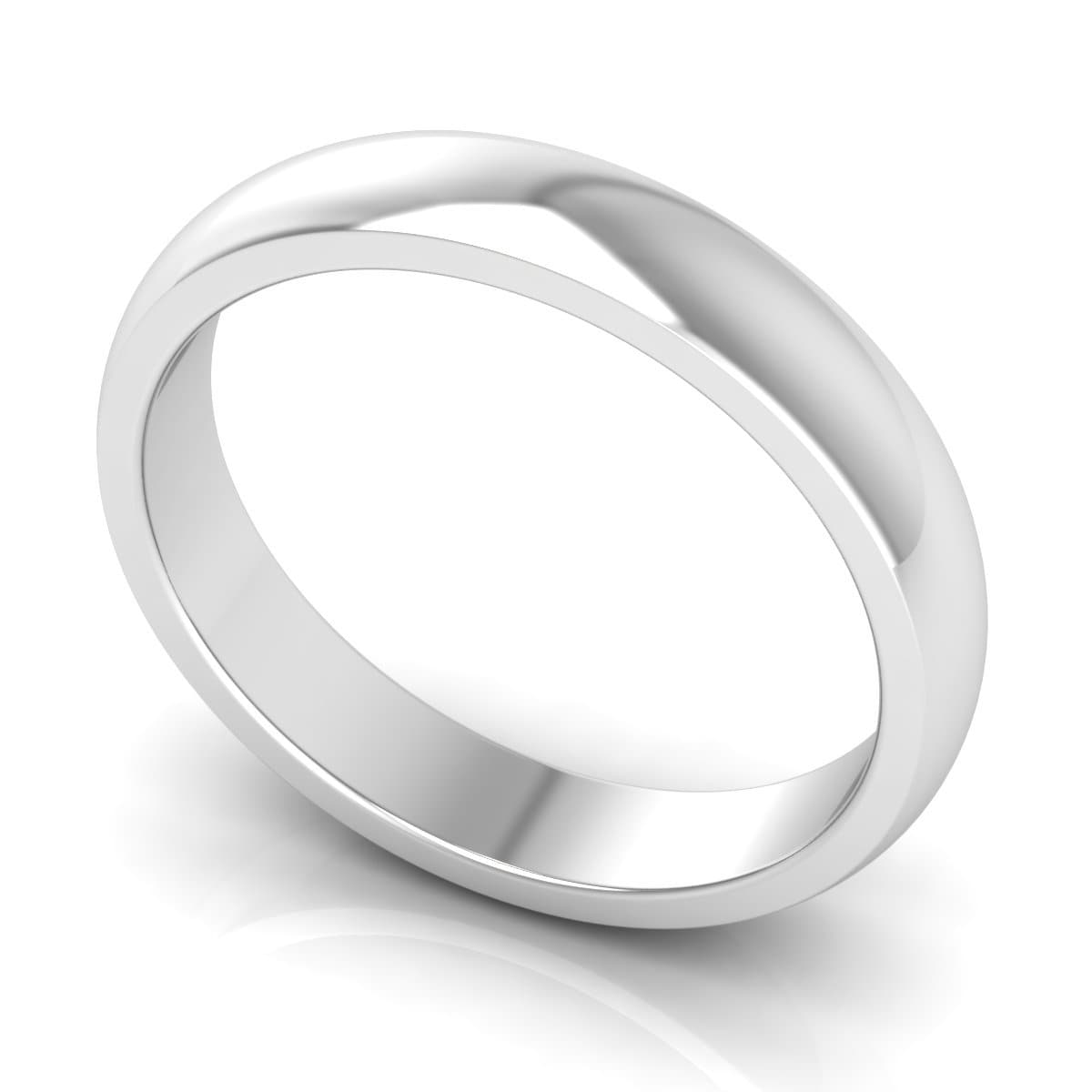 4.0 mm Plain Wedding Band in 14KT, 18KT & Platinum - Primestyle.com