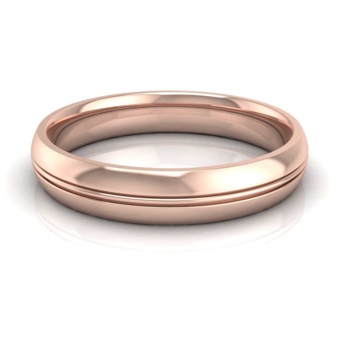 4.0 mm Plain Wedding Band in 14KT, 18KT & Platinum - Primestyle.com