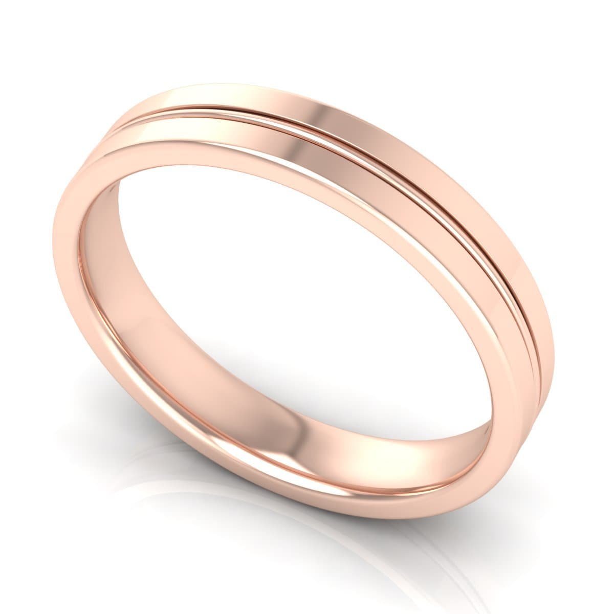 4.0 mm Plain Wedding Band in 14KT, 18KT & Platinum - Primestyle.com