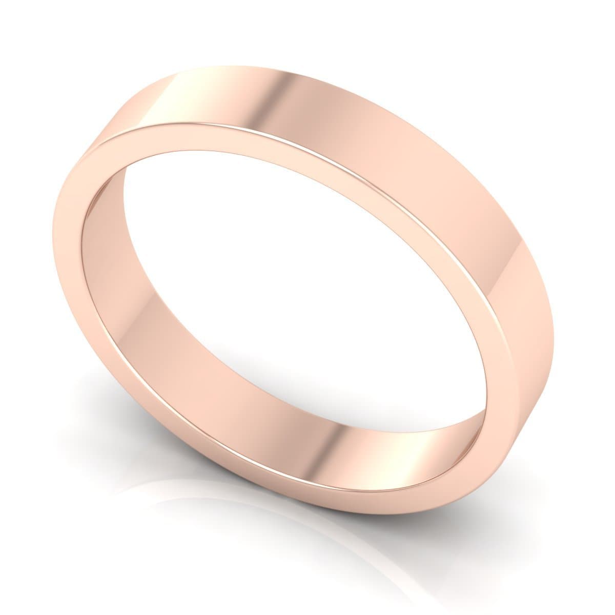 4.0 mm Plain Wedding Band in 14KT, 18KT & Platinum - Primestyle.com