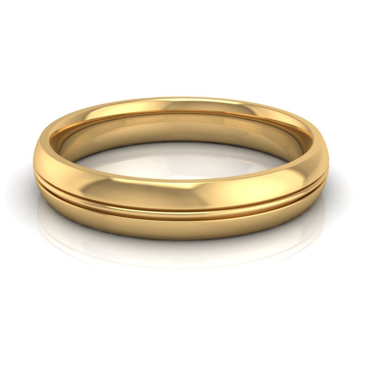 4.0 mm Plain Wedding Band in 14KT, 18KT & Platinum - Primestyle.com