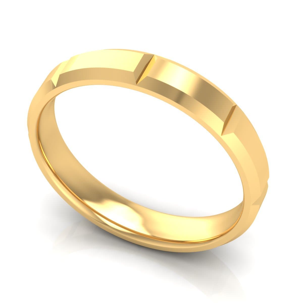 4.0 mm Plain Wedding Band in 14KT, 18KT & Platinum - Primestyle.com