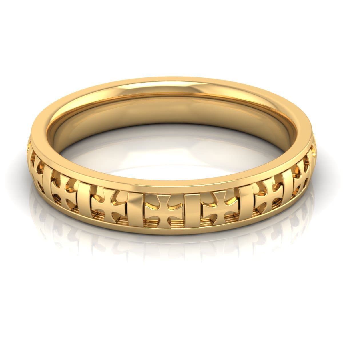 4.0 mm Plain Wedding Band in 14KT, 18KT & Platinum - Primestyle.com