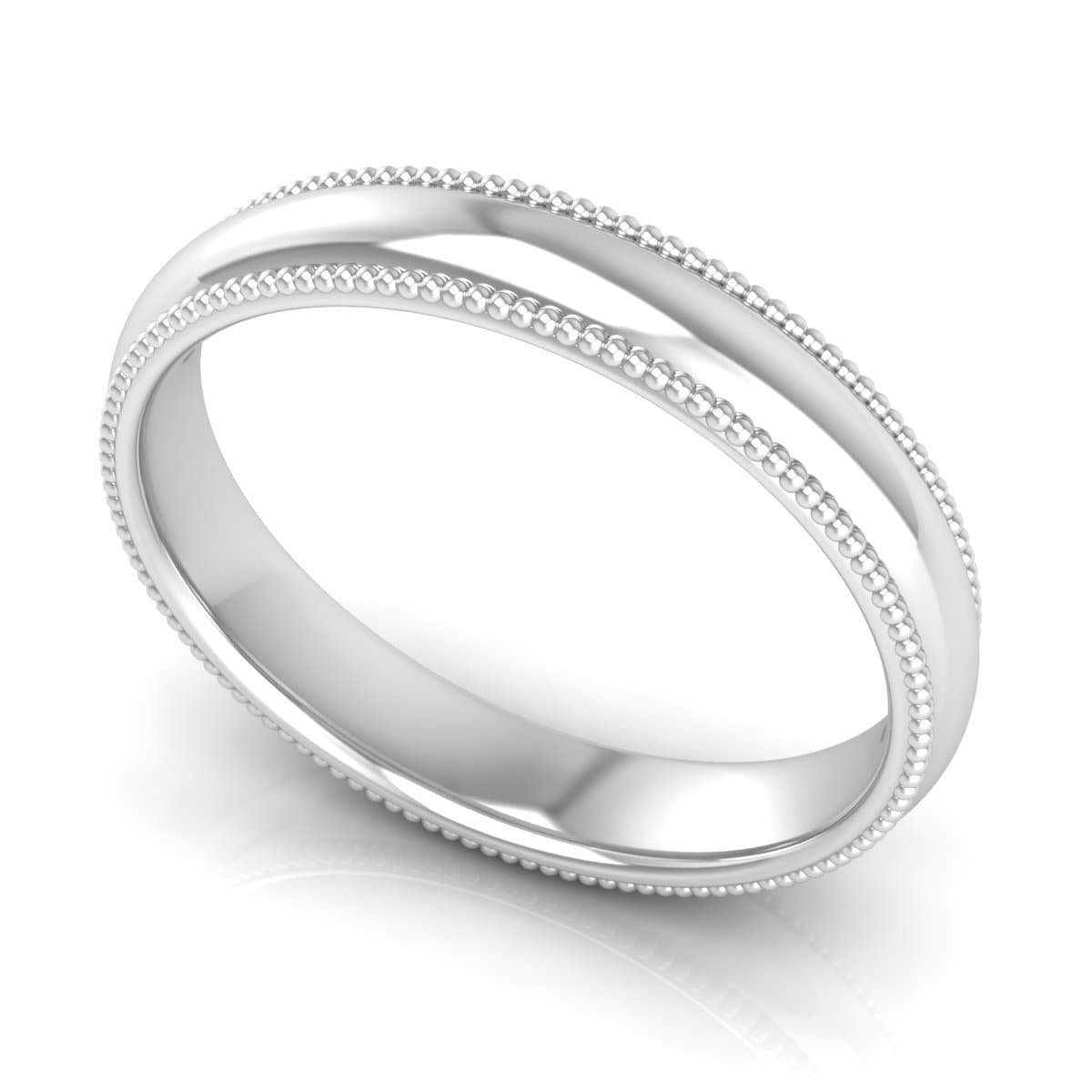 4.0 mm Plain Wedding Band in 14KT, 18KT & Platinum
