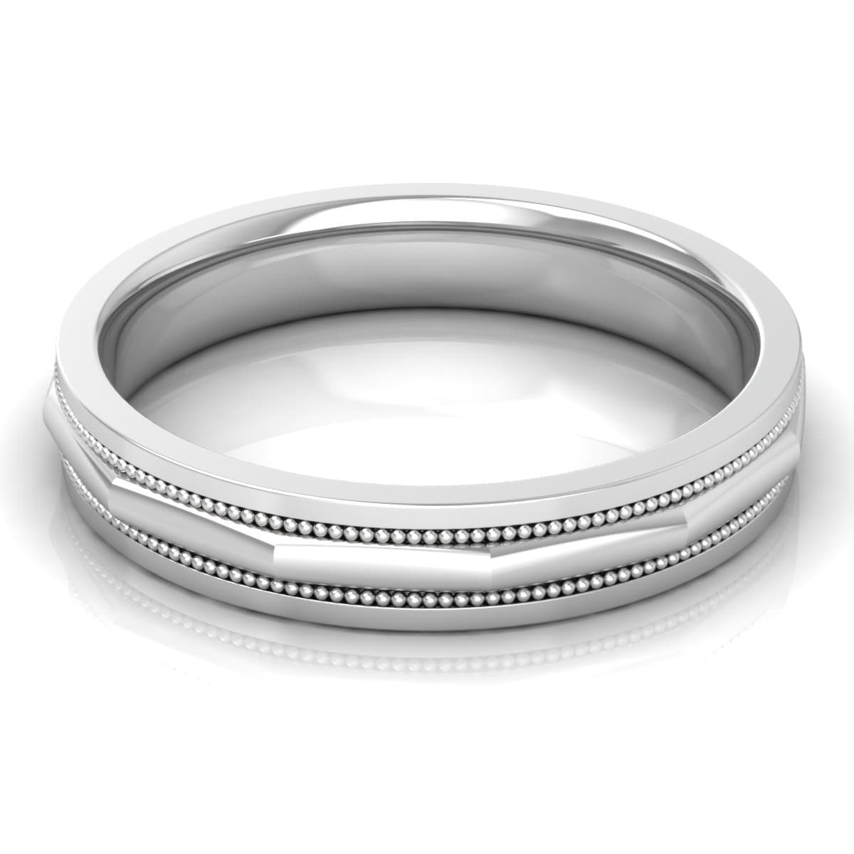 4.0 mm Plain Wedding Band in 14KT, 18KT & Platinum - Primestyle.com