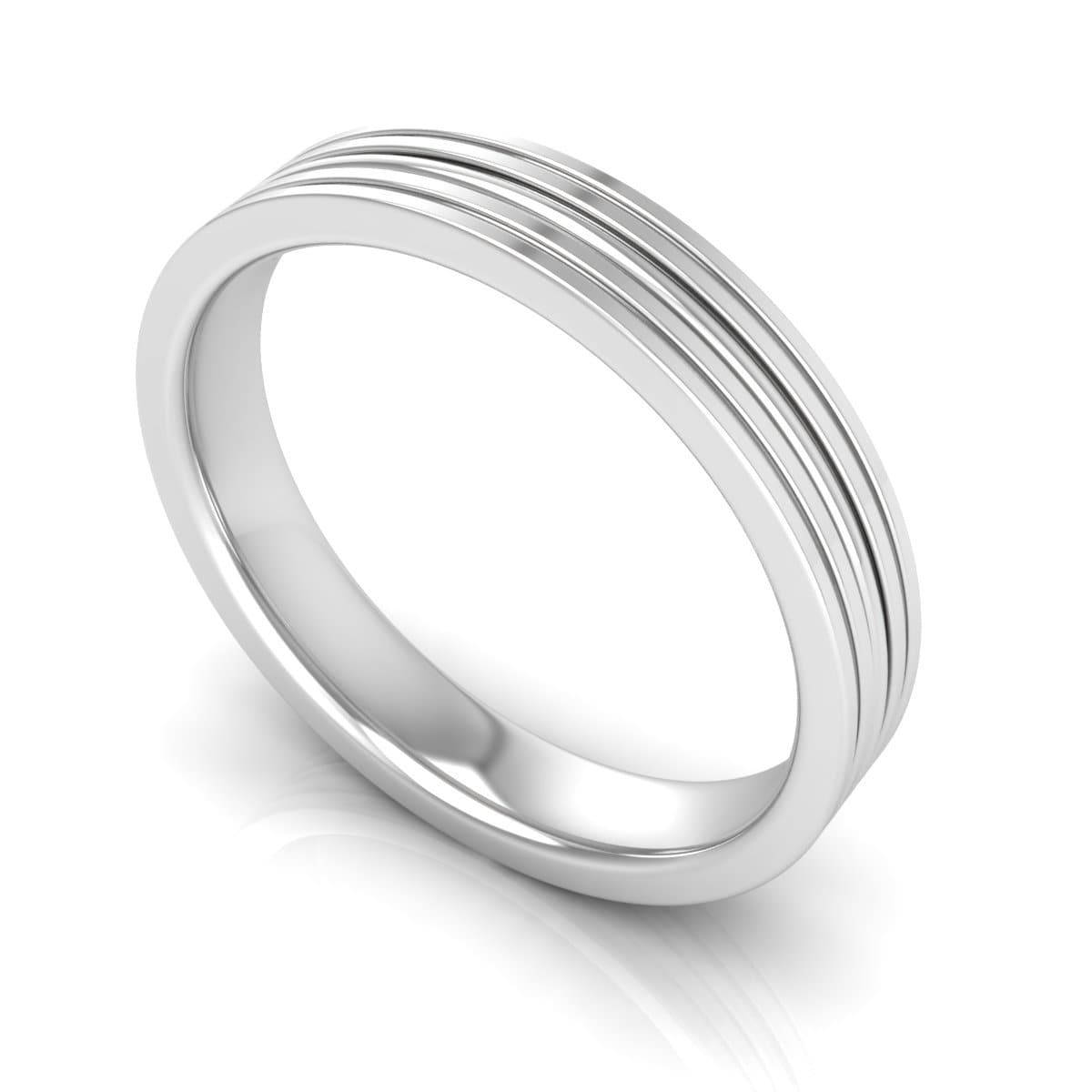 4.0 mm Plain Wedding Band in 14KT, 18KT & Platinum - Primestyle.com