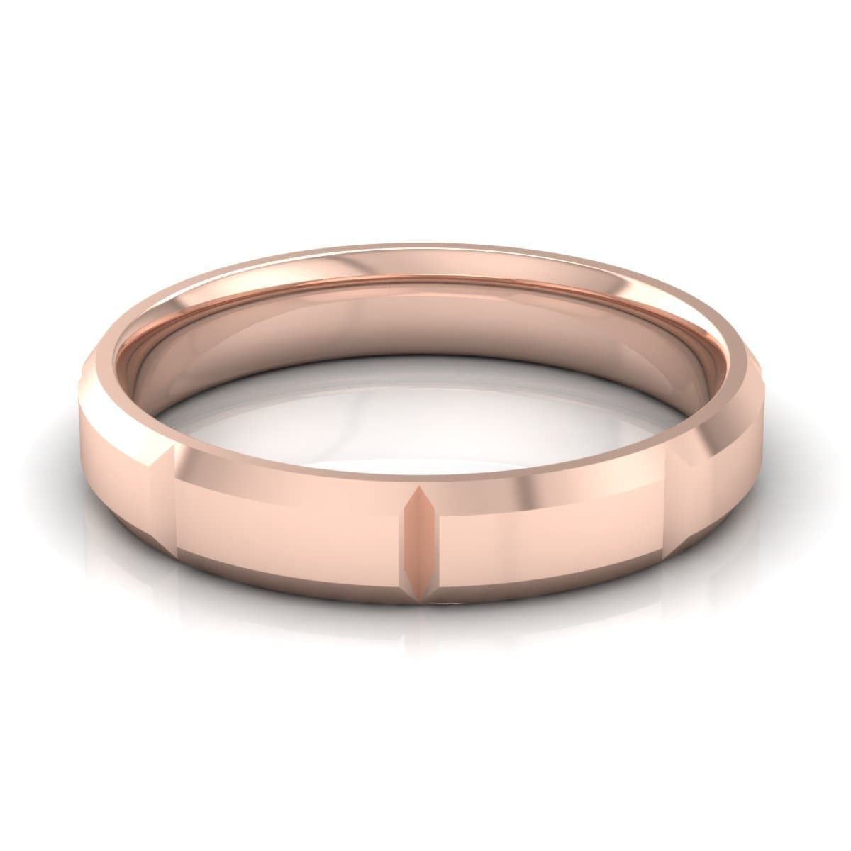 4.0 mm Plain Wedding Band in 14KT, 18KT & Platinum - Primestyle.com