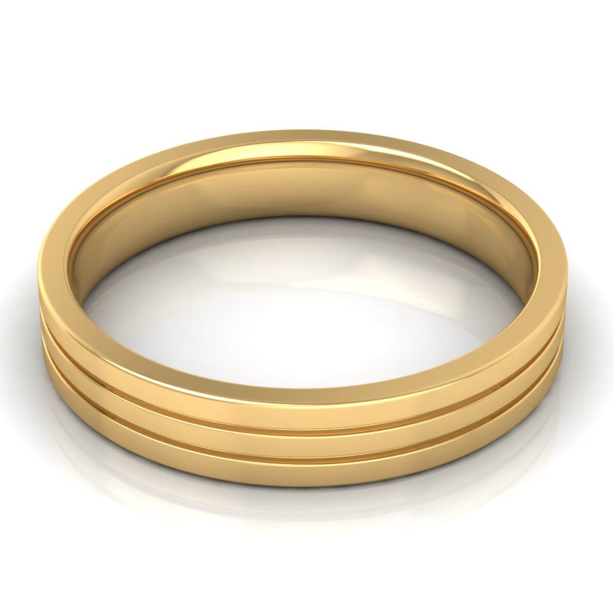 4.0 mm Plain Wedding Band in 14KT, 18KT & Platinum - Primestyle.com