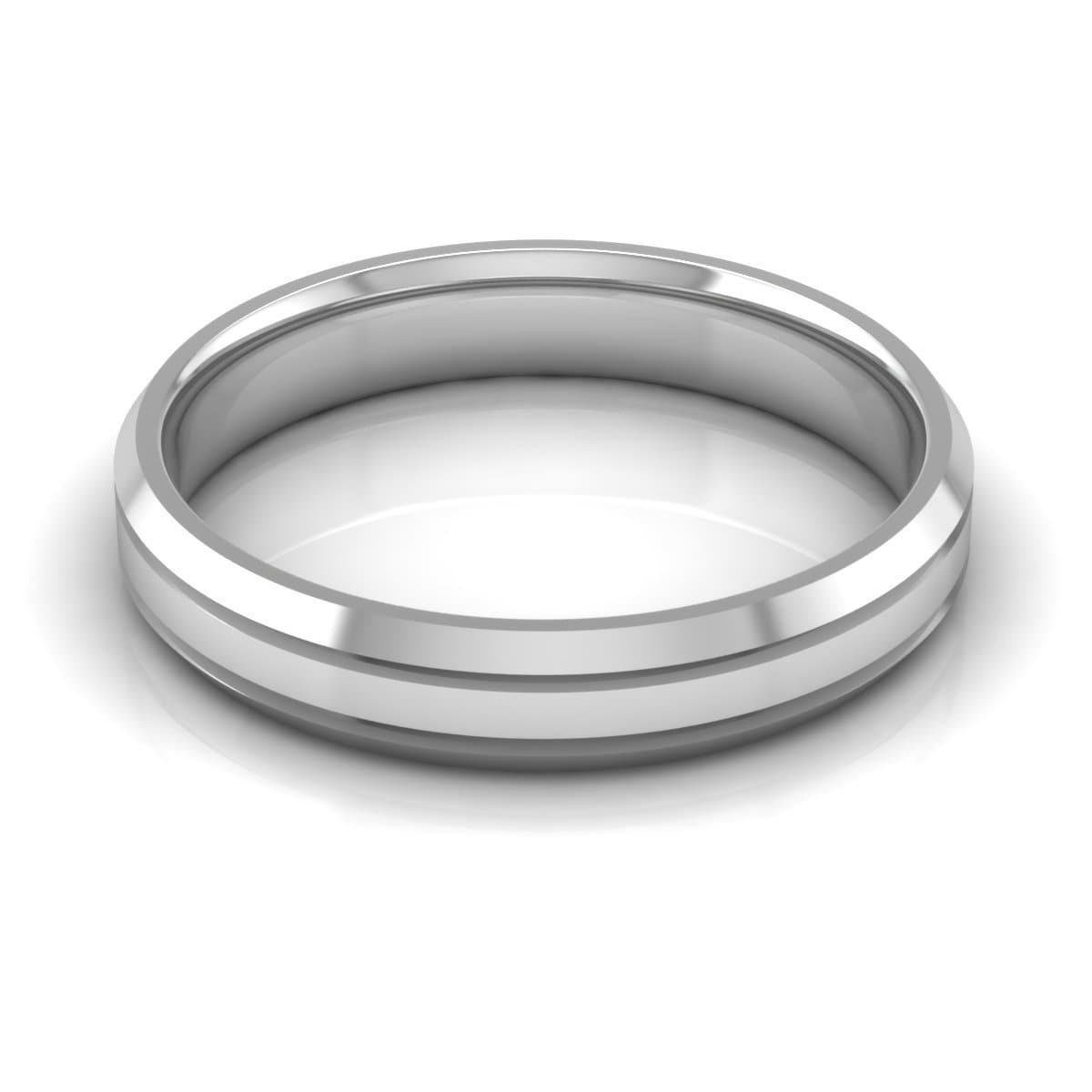 4.0 mm Plain Wedding Band in 14KT, 18KT & Platinum - Primestyle.com