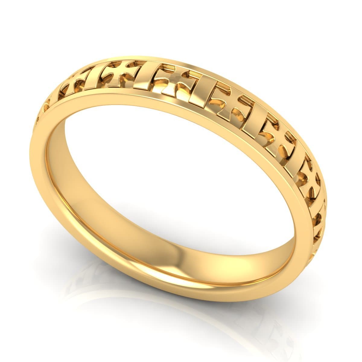 4.0 mm Plain Wedding Band in 14KT, 18KT & Platinum - Primestyle.com
