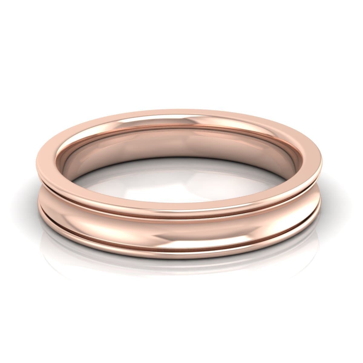 4.0 mm Plain Wedding Band in 14KT, 18KT & Platinum