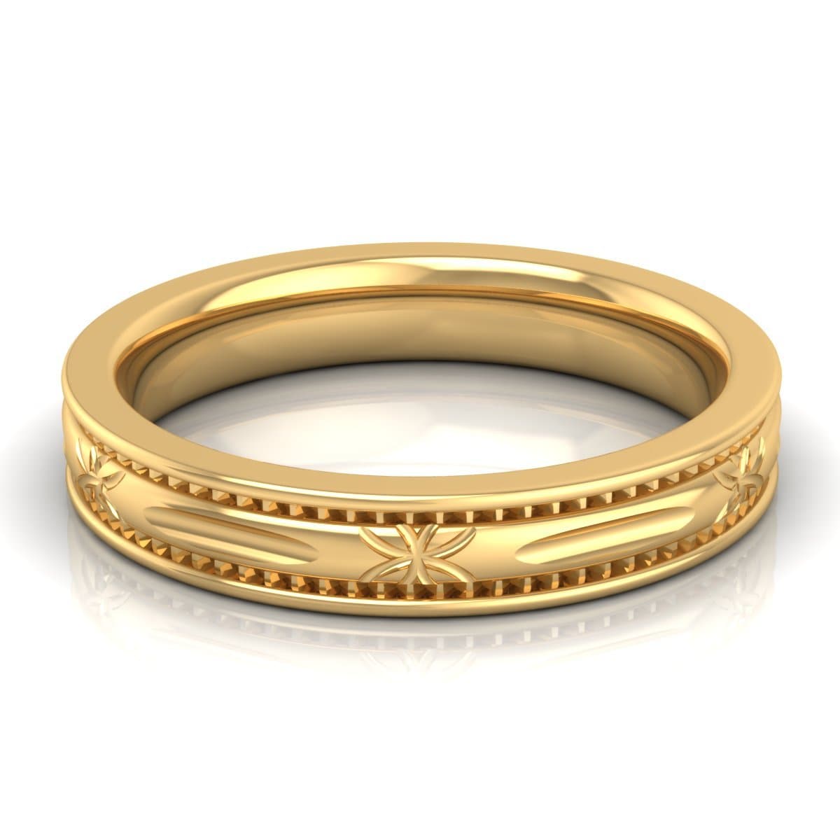 4.0 mm Plain Wedding Band in 14KT, 18KT & Platinum - Primestyle.com