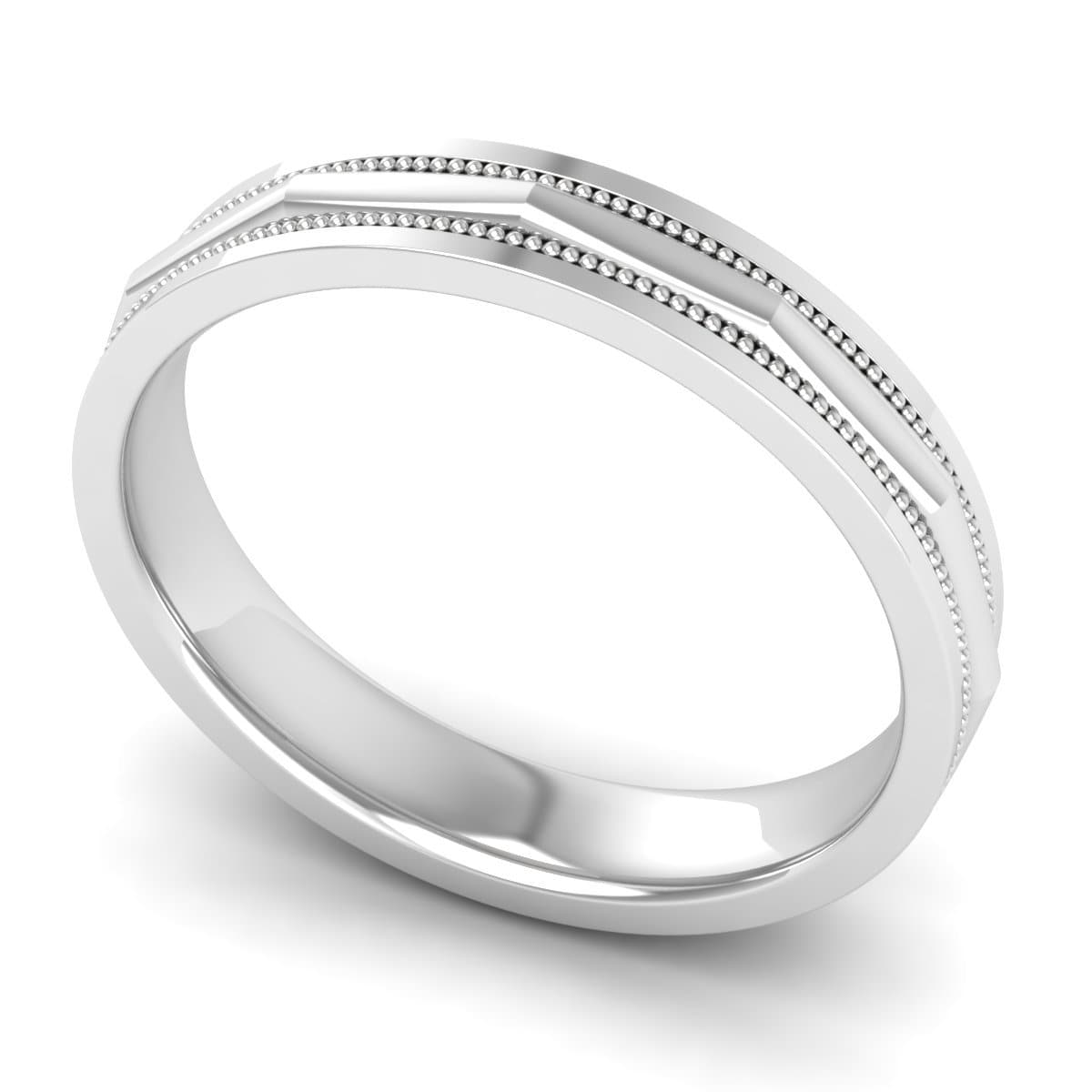 4.0 mm Plain Wedding Band in 14KT, 18KT & Platinum - Primestyle.com