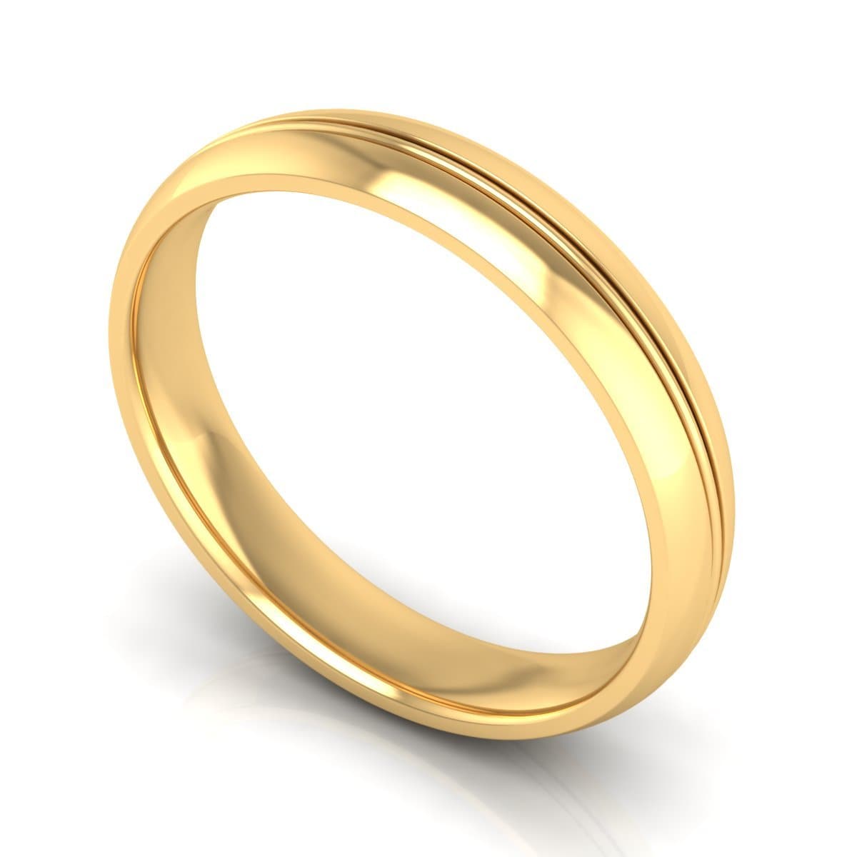 4.0 mm Plain Wedding Band in 14KT, 18KT & Platinum - Primestyle.com