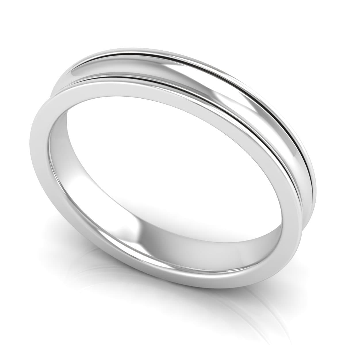 4.0 mm Plain Wedding Band in 14KT, 18KT & Platinum - Primestyle.com