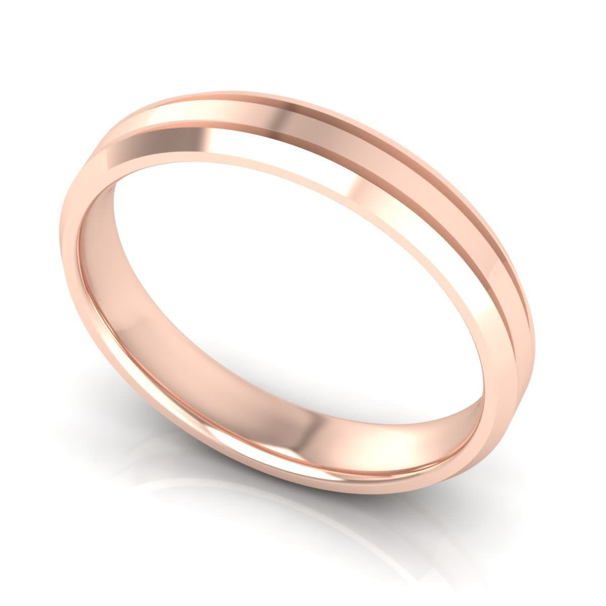 4.0 mm Plain Wedding Band in 14KT, 18KT & Platinum - Primestyle.com