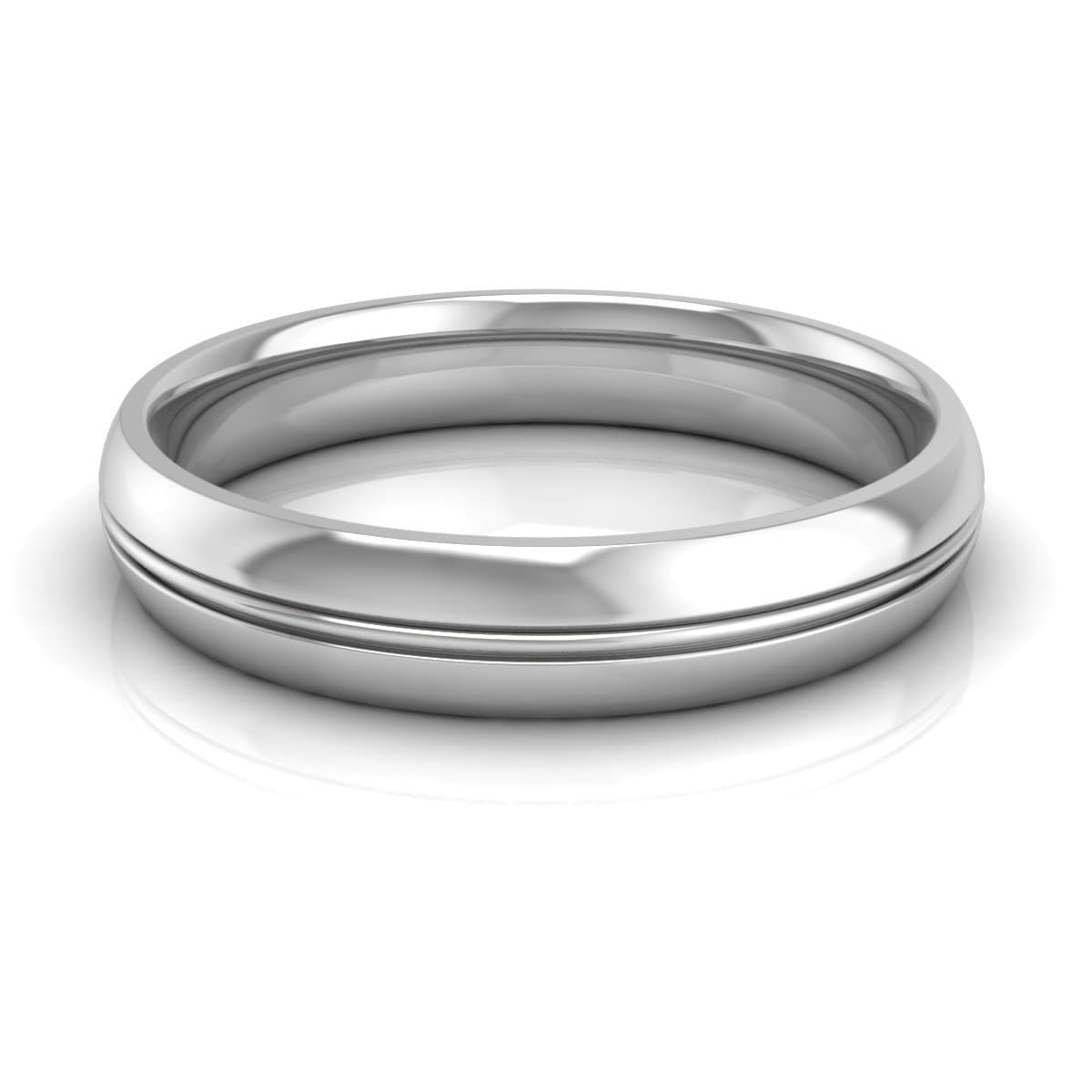 4.0 mm Plain Wedding Band in 14KT, 18KT & Platinum - Primestyle.com