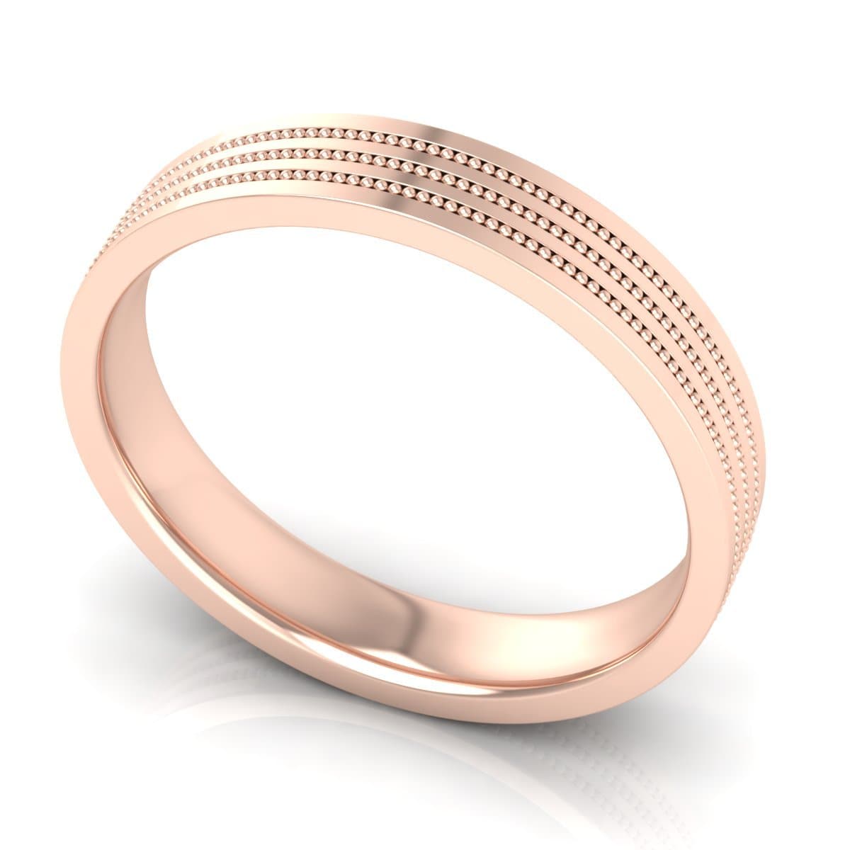 4.0 mm Plain Wedding Band in 14KT, 18KT & Platinum - Primestyle.com