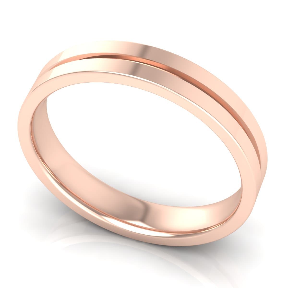 4.0 mm Plain Wedding Band in 14KT, 18KT & Platinum