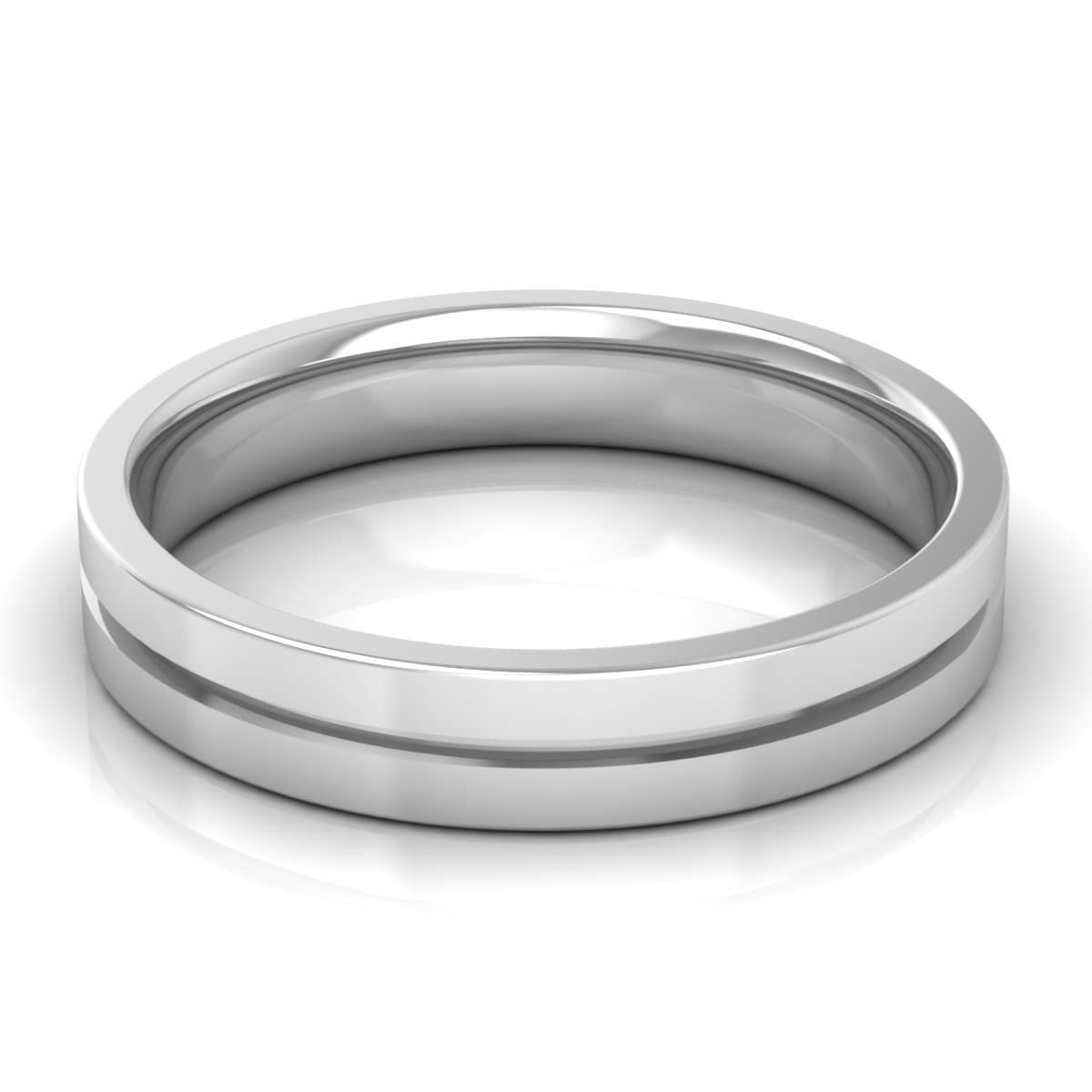 4.0 mm Plain Wedding Band in 14KT, 18KT & Platinum - Primestyle.com