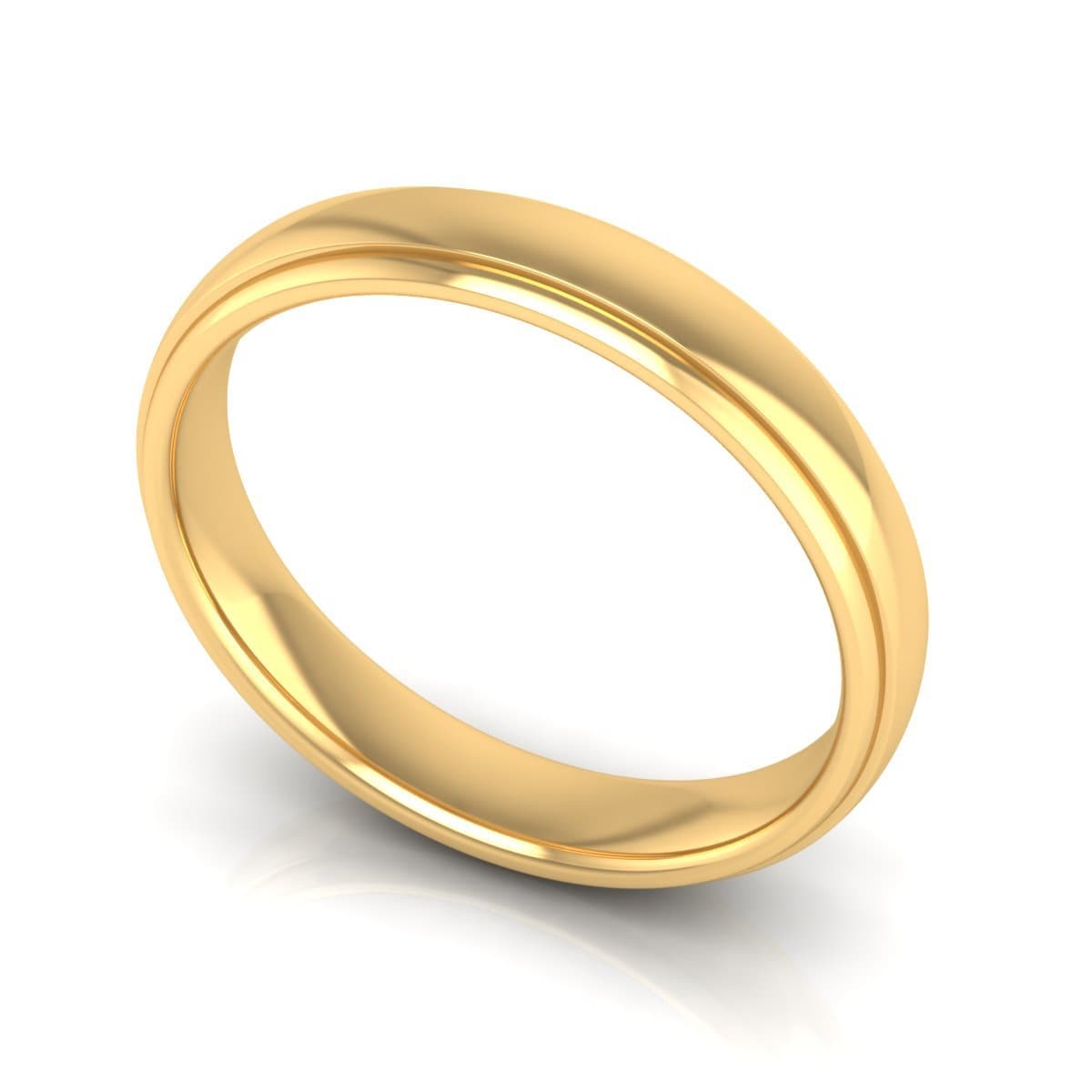 4.0 mm Plain Wedding Band in 14KT, 18KT & Platinum - Primestyle.com