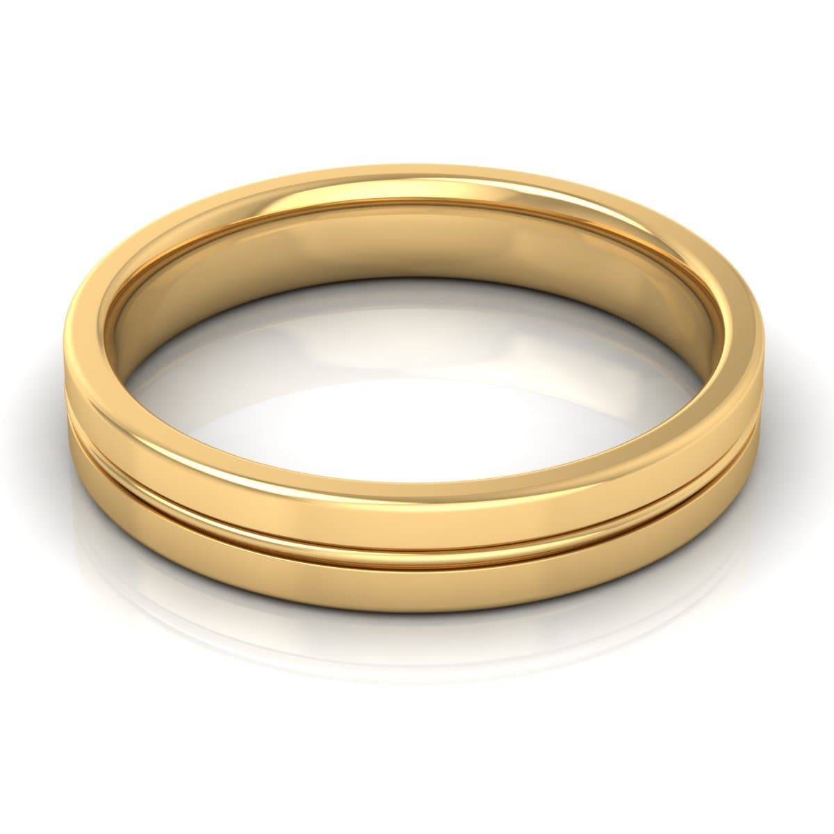 4.0 mm Plain Wedding Band in 14KT, 18KT & Platinum