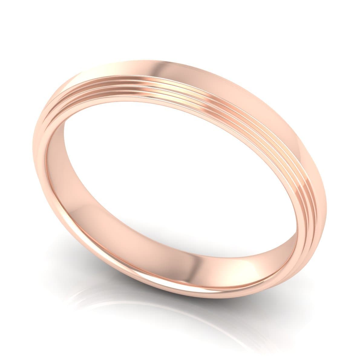 4.0 mm Plain Wedding Band in 14KT, 18KT & Platinum - Primestyle.com