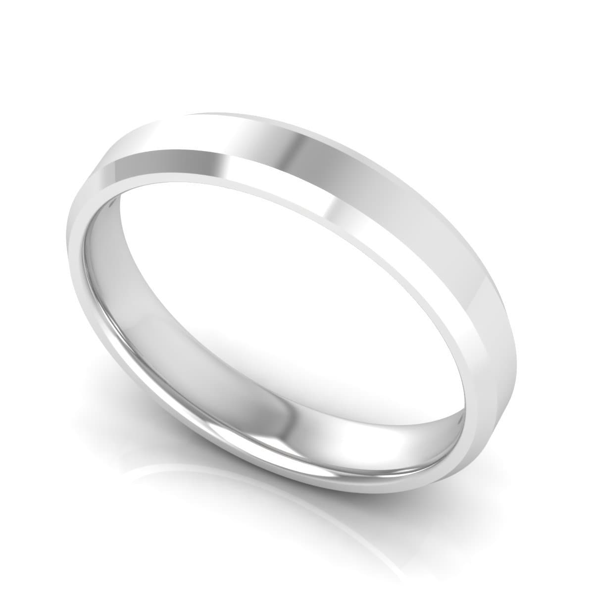 4.0 mm Plain Wedding Band in 14KT, 18KT & Platinum - Primestyle.com