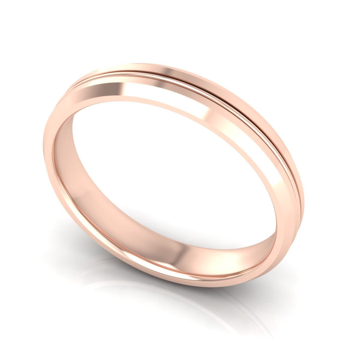 4.0 mm Plain Wedding Band in 14KT, 18KT & Platinum - Primestyle.com