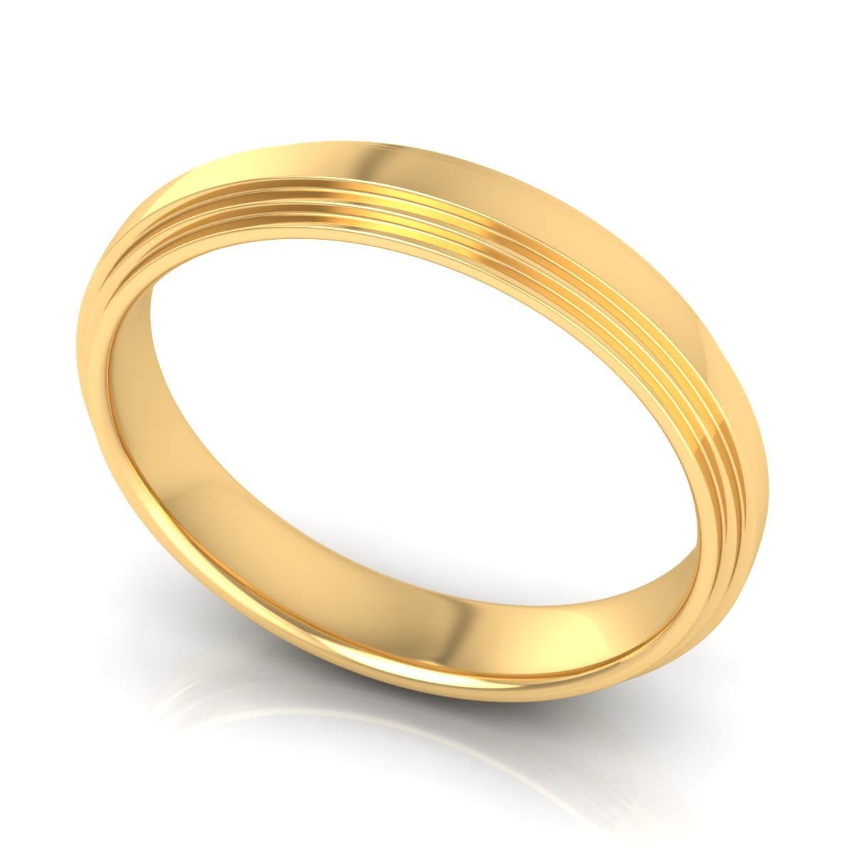 4.0 mm Plain Wedding Band in 14KT, 18KT & Platinum - Primestyle.com