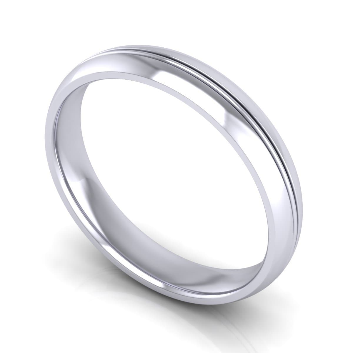 4.0 mm Plain Wedding Band in 14KT, 18KT & Platinum - Primestyle.com