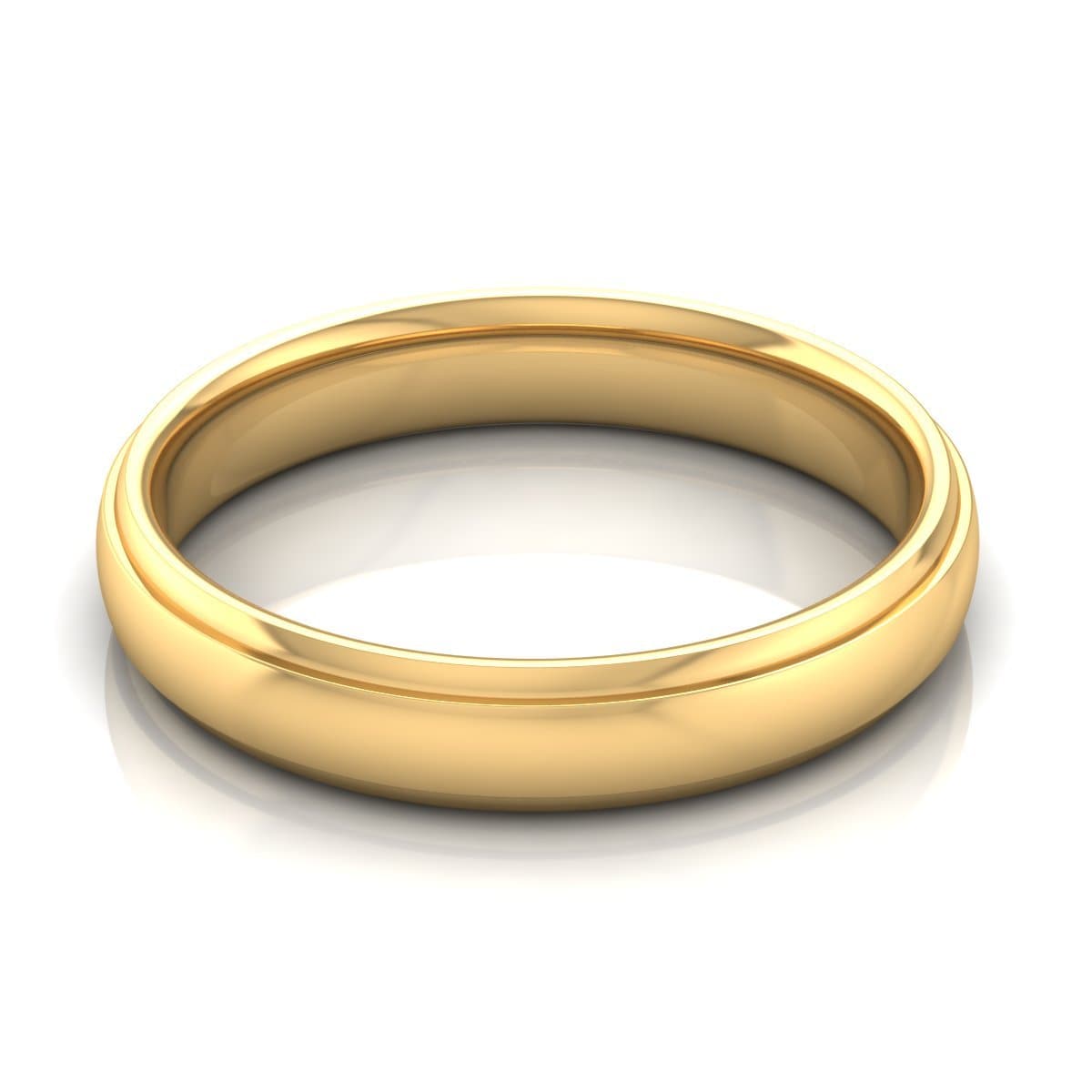 4.0 mm Plain Wedding Band in 14KT, 18KT & Platinum - Primestyle.com