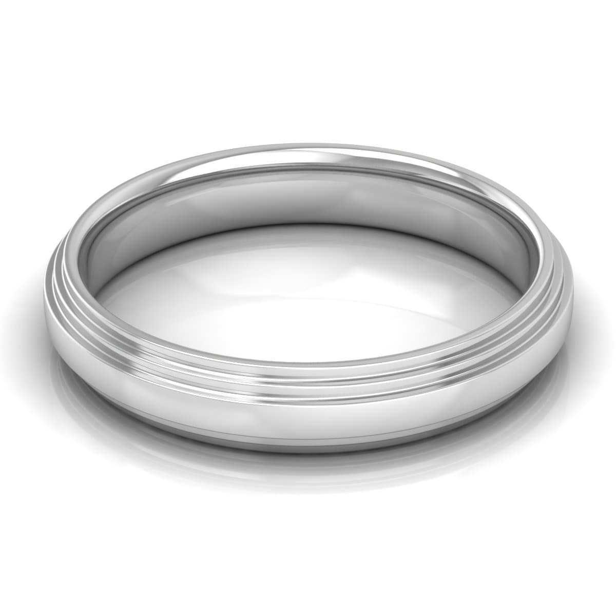 4.0 mm Plain Wedding Band in 14KT, 18KT & Platinum - Primestyle.com