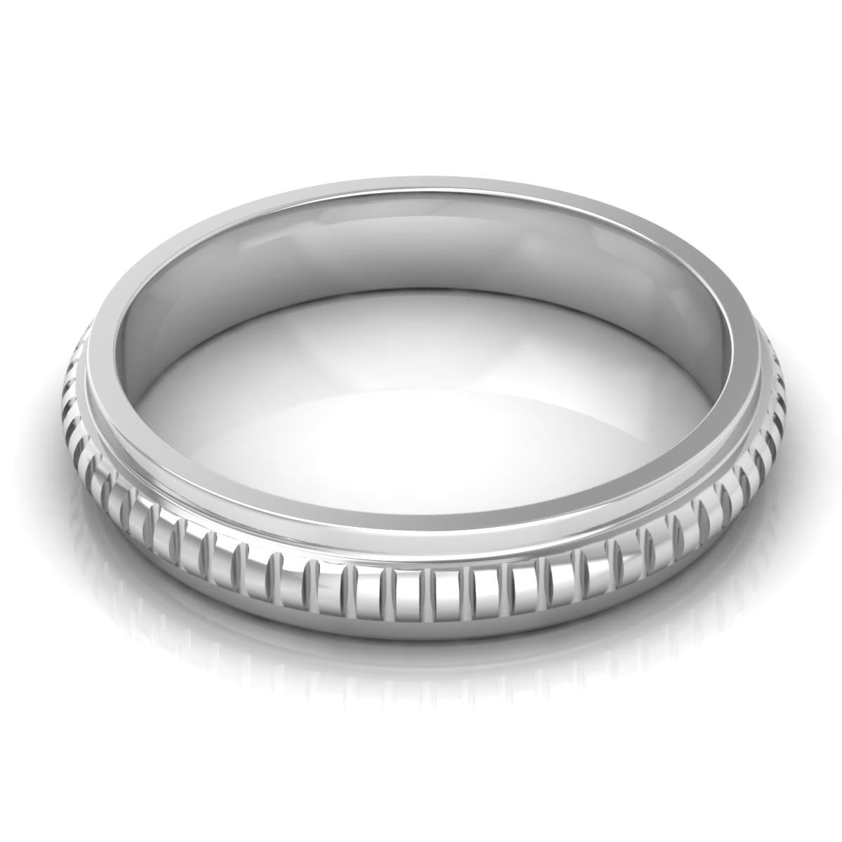 4.0 mm Plain Wedding Band in 14KT, 18KT & Platinum - Primestyle.com