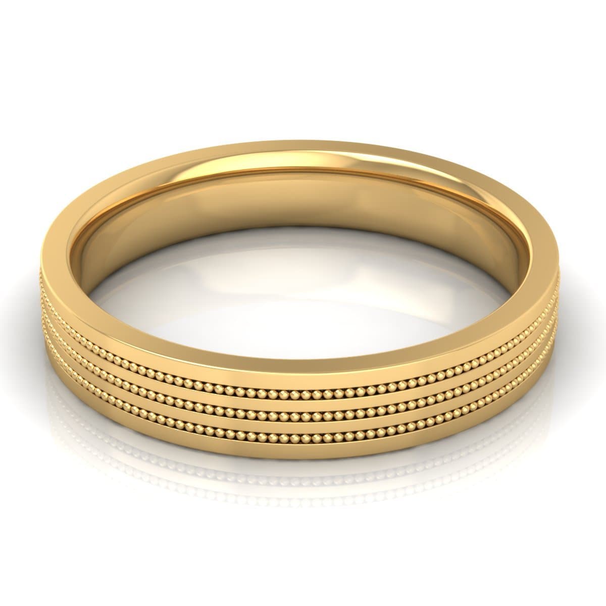 4.0 mm Plain Wedding Band in 14KT, 18KT & Platinum - Primestyle.com
