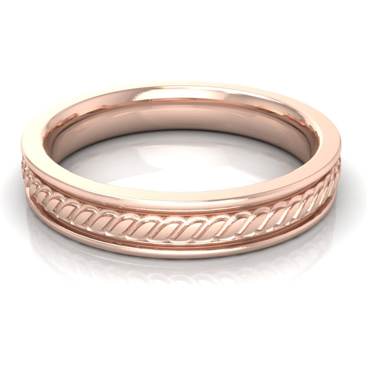 4.0 mm Plain Wedding Band in 14KT, 18KT & Platinum - Primestyle.com