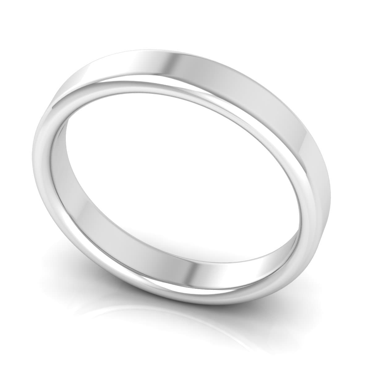 4.0 mm Plain Wedding Band in 14KT, 18KT & Platinum - Primestyle.com