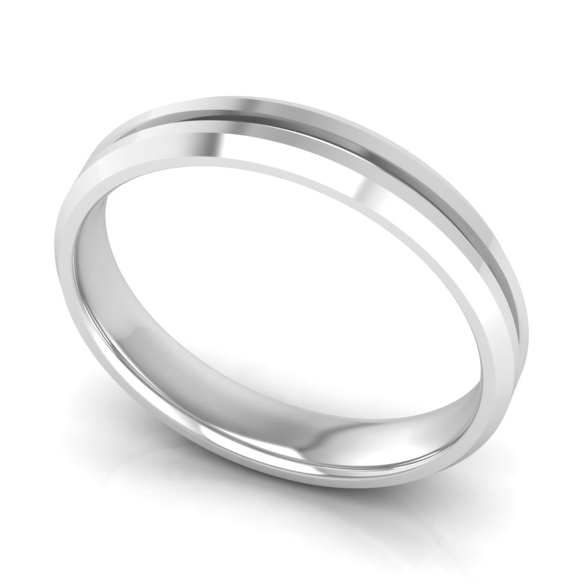 4.0 mm Plain Wedding Band in 14KT, 18KT & Platinum - Primestyle.com